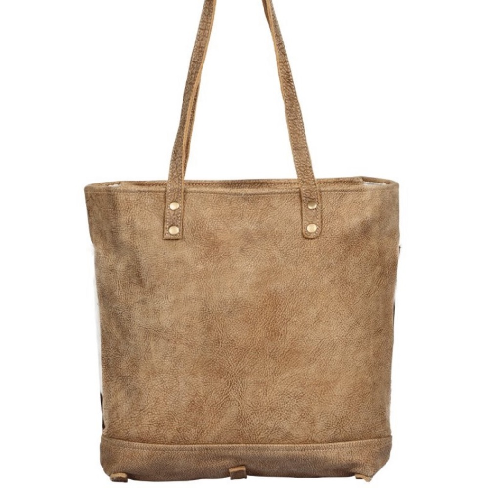 Genuine Leather and hair on tote bag - Picture 5 of 6